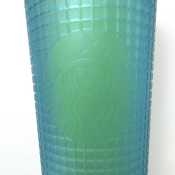 Genuine Starbucks 2022 Matte Mountain Dew Green Grid Tumbler 24oz Venti - Picture 2 of 6